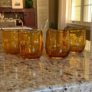 Set of 4 Owl glasses